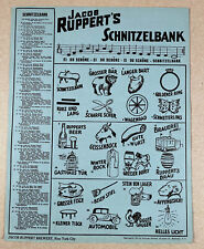 New York City Two 1930s JACOB RUPPERT BREWERY SCHNITZELBANK Bar Room Song Sheets picture