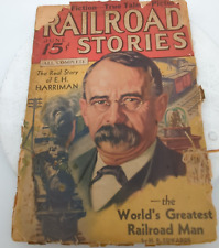 RAILROAD STORIES (June 1936) VG Condition Magazine - Worn Front Cover Art & Ads picture