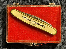 Vintage-Colonial-Prov. U.S.A.-Two Blade-Pocket Knife Amana Colonies In Iowa Ad. picture