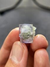 Exquisite white core purple border transparent cubic fluorite - YaoGangXian picture