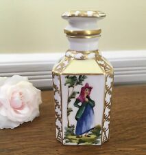 Spanish Handpainted Porcelain Perfume Bottle with Stopper unknown backstamp picture