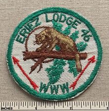 Vintage OA ERIEZ LODGE 46 Order of the Arrow Round PATCH Panther WWW Erie, PA picture