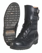 Military Czech Army Black Leather M60 Men's Combat 2 Buckle Boots Size 9 Surplus picture
