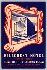Postcard Hillcrest Hotel Victorian Room Tops Toledo Ohio picture