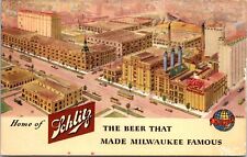 VINTAGE POSTCARD JOS SCHLITZ BREWING COMPANY MILWAUKEE WISCONSIN POSTED 1947 picture