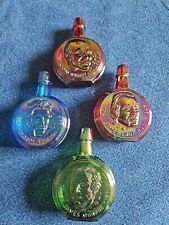 Vintage-4 Wheaton Mini  Presidents Glass Bottles, Jackson,Adams,Polk,Monroe picture