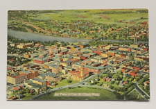 Air View of City St. Cloud Minnesota Postcard Linen Unposted picture