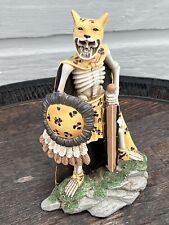 Ebros Day Of The Dead Aztec Elite Jaguar Warrior Skeleton 6.75