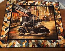 Indian Motorcycle Quilt 56”x49” NEW picture