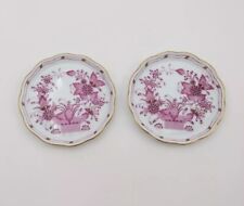 2 Herend Hungary Porcelain Raspberry Indian Basket Small Mini Pin Tray Dish 3in picture