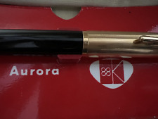 Aurora 88K Pen Fountain Pen Gold IN Plunger Marking Box Instructions picture