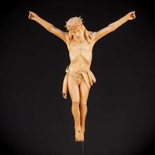 Corpus Christi Sculpture | Christ Wooden Statue | Antique Jesus Figure | 14.2