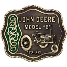 JOHN DEERE MODEL B TRACTOR VINTAGE COLLECTIBLE DIE-CAST BELT BUCKLE  RARE picture
