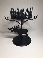 PartyLite Forest Friends Moose Tealight Candleholder Rustic Metal No Shade picture