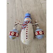 Patricia breen frosty snowman AS IS ornament festive glitter Xmas free picture