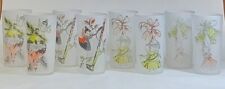 Vintage 1950's Fran Taylor Gay Fad Angel Christmas Glasses Set Of 8 picture