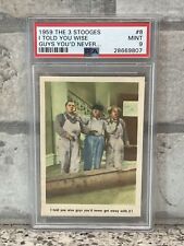 1959 Fleer The Three 3 Stooges #8 I Told You Wise Guys You'd... PSA 9 Mint picture