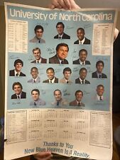 1982-1983 UNC Basketballs Calendar Poster Mike Michael Jordan Dean Smith Roy picture