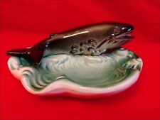 Vintage MCM Ceramic Whale Ashtray Japan picture