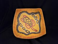 RARE Hand Made Hand Painted Australian Aboriginal Art Bowl Signed One Of A Kind picture