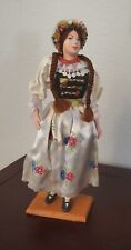 Vintage 19(25 or 35) Handmade Cepelia Polish Folk Art Doll Excellent Condition picture