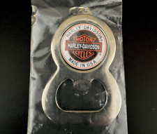 NOS Vintage Harley-Davidson Bottle Opener Key Chain Bar Shield Sealed Bag picture