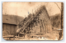 New York HANCOCK RPPC Lumber camp @ ELK Brook  Conveyer Lumberjack Delaware R. picture