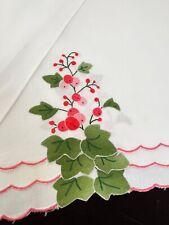 6 Hand Towels with Hand Appliqué Pink & Red Berries  YY832 picture