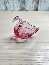 Fenton Dusty Rose Open Bowl Dish Swan picture