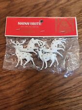 Vintage Shiny Brite Mini Reindeer MCM Christmas NOS picture