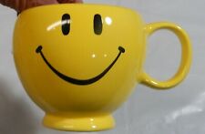 Large Smiley Face 20 Ounce Cup Yellow Mug PlanterTeleflora Gift  GREAT Condition picture