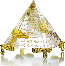 H&D HYALINE & DORA 60MM Crystal Pyramid Prism Paperweight Positive Energy Orname picture