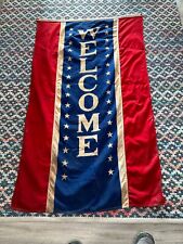 WW2 Era USA Cloth Military Welcome Banner / Flag - 3ft x 5ft picture