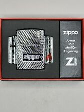 Zippo Bolts Design MultiCut Engraved Design Chrome Armor Zippo NEW 29672 picture