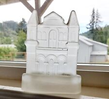 CASTLE - Thick Frosted Glass Castle Candle Holder picture