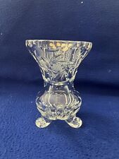 Vintage Nachtmann Bleikristall 24% Lead Crystal 5” Tri- Footed Bud Vase picture