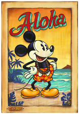 Disney Fine Art Limited Edition Canvas Waves of Aloha-Mickey-Trevor Carlton picture