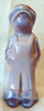 Vintage Mosser Glass Vi Hunter Josh Doll Figurine 1981  Purple  Slag   4 1/2