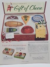 1953 American Dairy Association Cheese Holiday Print Ad Vacation Christmas Gift picture