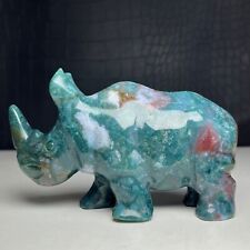 294g Natural Crystal Mineral Specimen,  Marine jasper Hand Carved The rhinoceros picture