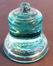 VTG FENTON 1998 Telephone Pioneers of America Glass Bell 1998 Georgia Green picture