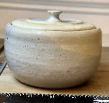 Studio Art Pottery Dresser Trinket Box with Lid Artist Signed 1980 picture