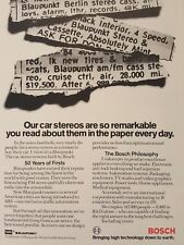 Print Ad Bosch Technology Blaupunkt  1986 Vintage Advertising Nat Geo Mag picture