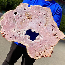 33.55lb Big Pink Amethyst Geode on Stand Top Grade Rare Coloration Druzy Crystal picture