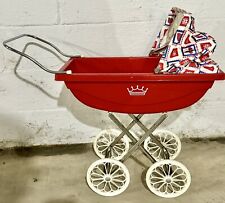 Vintage Antique Red Crown Baby Doll Stroller Carriage Buggy By Welsh Ladybugs picture