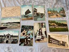 Lot 10 Philippines Postcards Outrigger Women Washing Weaving Barracks Caribou picture