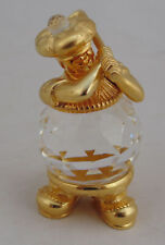Vintage Swarovski Trimlite Crystal & Gold Trim Golfer Figurine picture