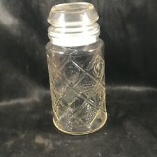 Vintage Anchor Hocking SMUCKERS Embossed Fruit Glass Canister Jar picture