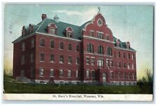 c1910 Exterior View St Mary Hospital Building Wausau Wisconsin Antique Postcard picture