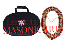 Masonic Shriner Logo Chain Collar Case + Shriner Chain Collar Rhinestones Around picture